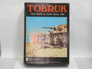 K 5-4 BOOKCASE GAME ホビージャパン アバロン ヒル ウォーゲーム TOBRUK トブルク戦車戦 箱.日本語解説書付