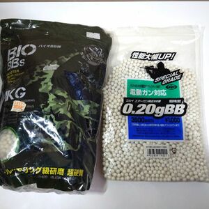 1LD40【未使用+おまけ付き】S&T 6mm 超精密バイオBB弾 0.20g 約5000発(ST-BBB-020-KG)+0.2gBB　開封済・残り約1000発程　電動ガン対応