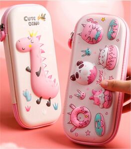3Dペンケース　デザイン筆箱　立体感　想像力　防水　女の子　かわいい　人気　高級　 超大容量　漫画　猫ちゃん　パンダ　色1 色3