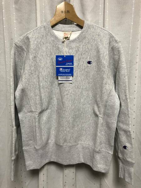 新品 20FW Champion Crewneck Sweatshirt Reverse Weave XS USA規格 レディース チャンピオン 裏起毛 スウェット トレーナー グレー 灰色