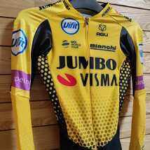支給品　スキンスーツ　Jumbo visma　ユンボヴィスマ AGU サイクルジャージ ワンピース エアロ ロット　Lotto Bianchi 自転車 ロードバイク_画像5