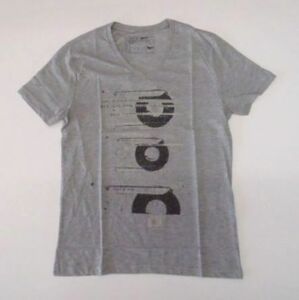 メンズ GAS プリント Vネック Tシャツ グレー S