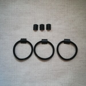 ハンドメイド パーツ ゴム台座 6個 ゴムつき ゴム留め プラタイプパーツ 留め具 プラスチック ボタン足型