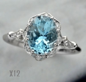 (X12)ダイヤモンドリング 指輪 プラチナ仕上 アクセサリー サイズ12号