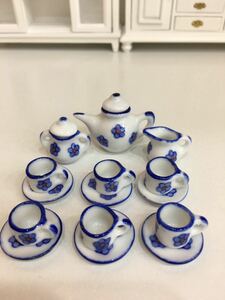 [ miniature tableware * doll house ] pretty tea set! 6 customer set ④