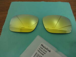 処分価格！！★オークリー MAIN LINK メインリンク用 カスタム偏光 レンズ 24K GOLD Color 新品 POLARIZED MAINLINK