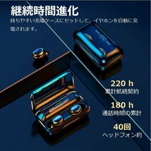 ワイヤレスイヤホン Bluetooth5.2 コンパクト FIPRIN 日本語音声ガイド 高音質 重低音 防水 スポーツ iPhone Android ブルートゥース_画像5