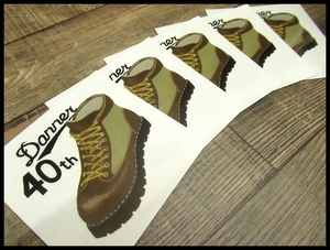 送料無料 G③ Danner ダナー 40th 40周年 Danner Light ダナーライト プリント ステッカー シール 全5枚 セット ④