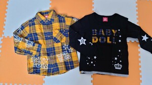 BABYDOLLベビードール チェック ネルシャツ ロンT セット まとめ売り