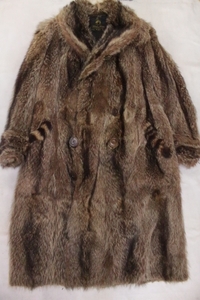 VintageOriginal 30's BrooksBrothers real fur coat Vintage old clothes Brooks Brothers 40*s raccoon ivy trad 