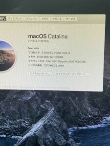 中古 Apple Mac mini 2018 i5 8GB 256GB Catalina Macmini8,1 本体
