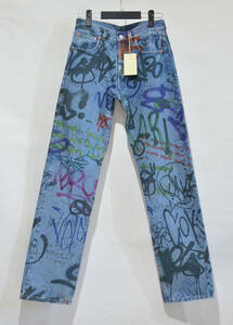 新品 タグ付き VETEMENTS GRAFFITI STRAIGHT LEG デニム パンツ ヴェトモン Y-302743