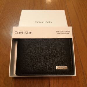 新品 カルバンクライン 二つ折り 財布 札入れ コインケース レザー ブラック