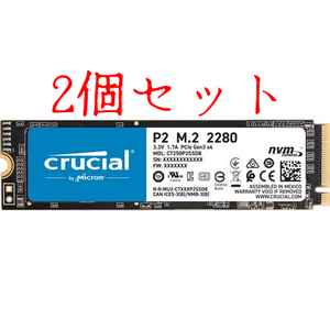 【2個セット】Crucial M.2 2280 PCIe SSD P2 1TB