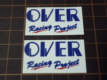 OVER Racing Project ステッカー 2枚(41×22mm) オーヴァー レーシング プロジェクツ_画像1