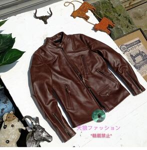 *venom leather jacket leather jacket Single Rider's original leather kau hyde bike leather cow leather American Casual men's fashion M~4XL