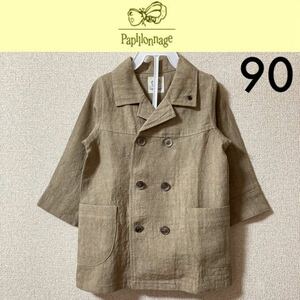  new goods *Papillonnagelinen trench coat 90 flax papiyona-jufasfas