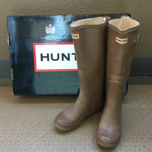 *[ HUNTER ]* Tall Wellngton Boots lady's rain boots boots * size UK4