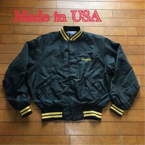 ★【 Dunbrooke 】★ Made in USA ナイロン プリントスタジャン スタジアムジャンパー ★サイズ L程度★O205