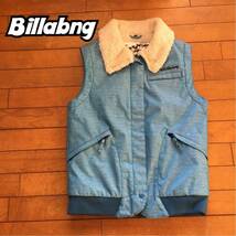 ★【 Billabong 】★ レディース 裏ボア ナイロンベスト ★サイズ M★O224_画像1