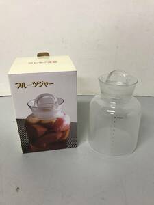 耐熱ガラス製　保存容器　熱湯用　電子レンジ用　1000ｍｌ　フルーツジャー　デトックスウォーター　③