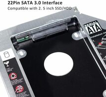 Ren He 2nd 2.5インチ HDD・SSD マウンタ 光学ドライブベイ用 SATA 3.0 ハードディスクマウンタ ノー_画像7