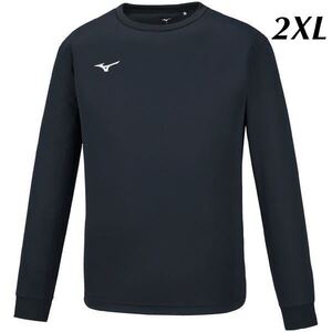 ミズノ ナビドライ 吸汗速乾長袖Tシャツ ブラック 2XL(XO・3L)サイズ 新品①