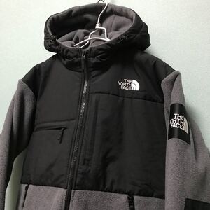 ノースフェイス デナリフーディ メンズS グレー フリースジャケット マウンテンパーカ ナイロンジャケット HOODIE