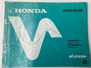 HONDA XLR250R F/H (MEO-06) パーツカタログ メーカー純正品 No.2