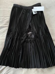 黒2新品 sacai レディース プリーツスカート ペチコート 付き20SS サイズ 2 S サカイ ブラック スカート