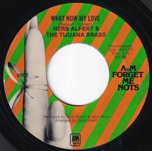 ◆US7”s◆HERB ALPERT & THE TIJUANA BRASS◆WHAT NOW MY LOVE◆