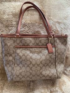 COACH シグネチャー PVCレザー トートバッグ コーチ PVC コーチトートバッグ