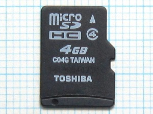 ★TOSHIBA microSDHC メモリーカード ４ＧＢ 中古★送料６３円〜