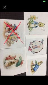ピーターラビット パネル生地 15×15cm 綿100% 帆布 4枚セット