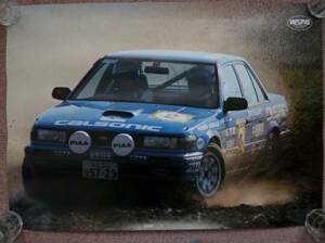  Nismo poster Nissan U12 Bluebird SSS-R 1989 year all Japan Rally 