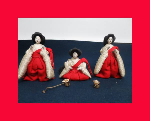 :Decisión inmediata [Museo de Muñecas] Muñecas Three Court Ladies O-677 Hina, accesorios hina, Palacio Hina Hina, estación, Eventos anuales, festival de muñecas, muñecas hina
