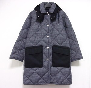 新品★Traditional Weatherwear トラディショナルウェザーウェア★ウールキルト ステンカラーコート★34★BF KINGSWAY★オーバーサイズ