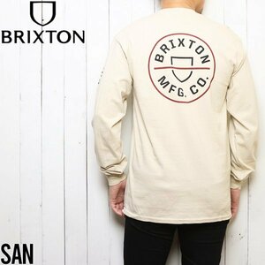【送料無料】BRIXTON ブリクストン CREST L/S TEE ロングスリーブTシャツ ロンT 16251 SAN Sサイズ