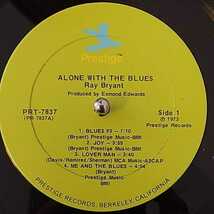 LP US盤/RAY BRYANT ALONE WITH THE BLUES_画像3