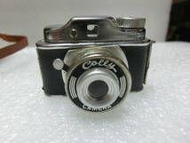 珍品　COLLY CAMERA ミニカメラ 豆カメラ/レトロ　5.3×3.3×H3.5cmぐらい　皮ケース付き_画像3