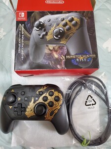 中古 Nintendo Switch Proコントローラー モンスターハンターライズエディション