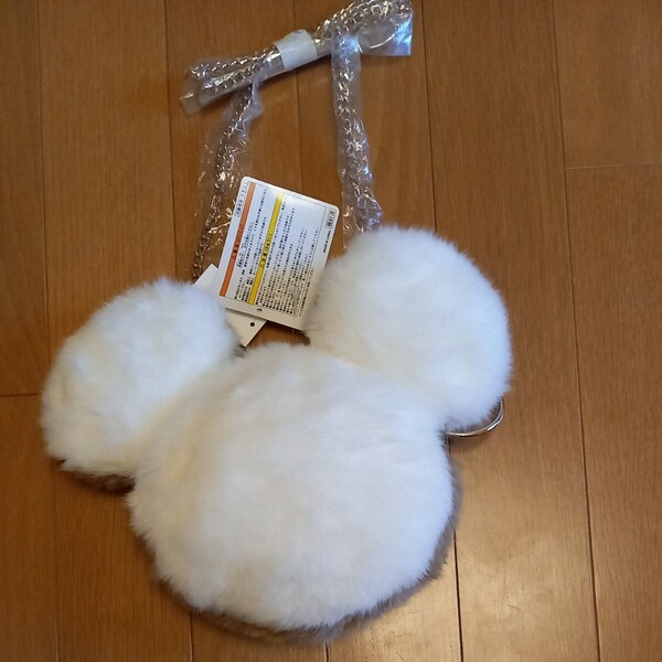 タグつき ディズニー ミッキー ふわふわ ショルダー ポシェット ふわふわ ぬいぐるみ クリスマス