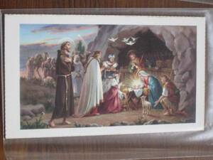 御絵★イエス･キリストの誕生 キリスト教絵画クリスマスカード1, アンティーク、コレクション, 印刷物, その他