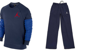  tag equipped M/L size selection possible blue Nike Jordan sweat setup bar City L/S Crew top & warm-up pants 