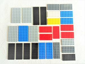 大き目プレート★いろいろセット LEGO レゴ ブロック パーツ 部品 ６×１０ ４×１２ ４×１０ 4×８ 黒 黄色 青 白 グレー 赤 レア 車 家