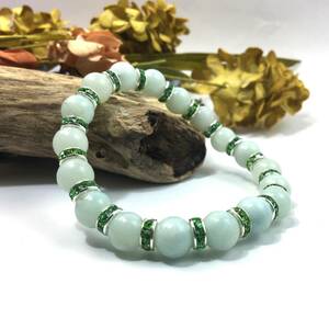 amazo Night Power Stone bracele natural stone breath 10mm men's * lady's ( long Dell : green ) better fortune .. beads breath 