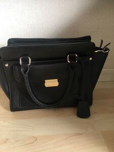 Heather ヘザー 2wayバッグ ハンドバック 黒 ショルダー ブラック