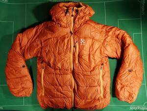 ▲旧大文字ロゴ ホグロフスHAGLOFS 700FPダウン フーディ BIVVY DOWN HOOD MEN オレンジ S（JP-M） 美品!!!▲