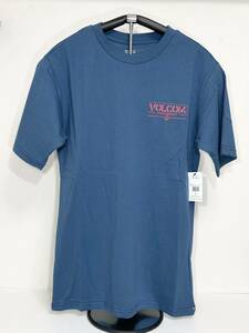 VOLCOM ボルコム AF542104PTR メンズ Sサイズ 半袖Tシャツ ロゴティー シンプルなバックプリント ブルー色 ヴォルコム 新品 即決 送料無料