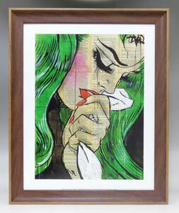 新品☆額付アートポスター◇ルイ・ホベール☆Loui Jover☆絵画☆ポップアート☆アメリカン☆POP CRY☆382